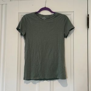 J crew slub cotton tee green